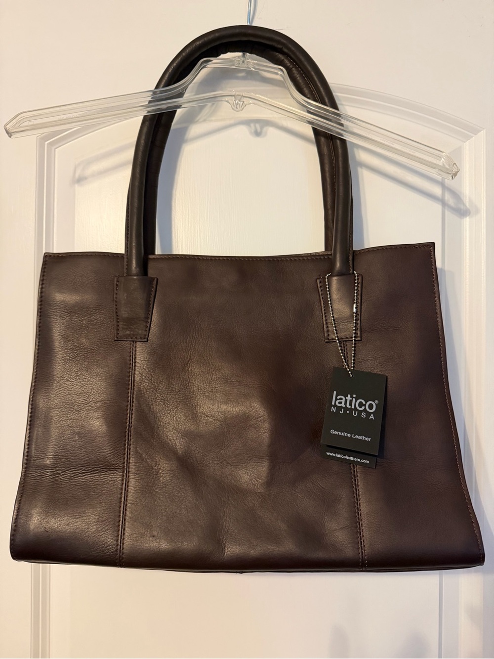 NWT Latico Leathers Festival Tote #0240 - Cafe / Dark Brown